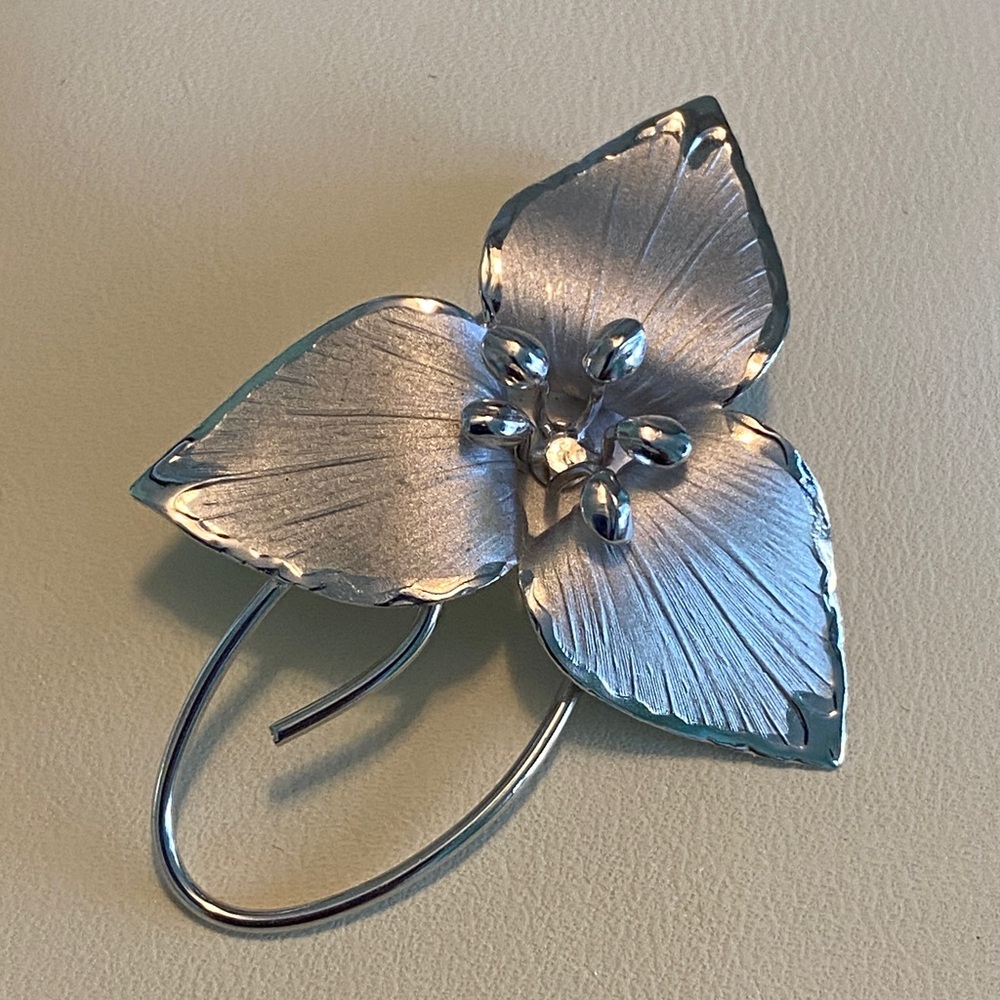 Bond Boyd Sterling Silver (925) Trillium Brooch Made in Canada